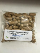Slippery Elm with MACA Root Vegan Capsules – 60 Count