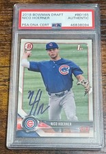 NICO HOERNER signed auto autographed 2018 1st Bowman Rookie Card PSA