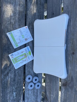 Nintendo Wii Fit Balance Board & 2 Wii Games-Wii Fit & Wii Fit Plus CIB
