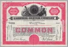 1956 Gardner-Denver Company Vintage Stock Certificate Ingersoll Rand Merged 9714