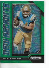 2023 Panini Prizm Draft Picks Zach Charbonnet New Recruits Green Prizm Insert