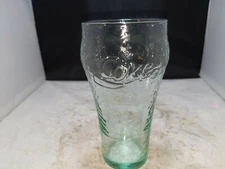 Enjoy Coca Cola Enjoy Coke Glass Green Tint Rippled Surface Collectible