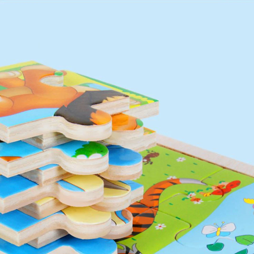 Wooden Jigsaw Puzzles for Kids Age 2 3 4 5 Toddler Puzzles Toys, Preschool Set 6 - Image 2 of 4