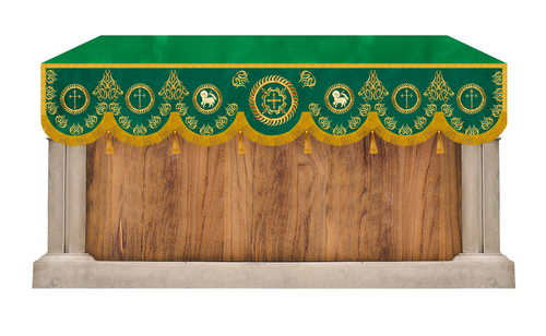 Traditional Superfrontal Adorned with Golden Embroidered Trims - Picture 14 of 24