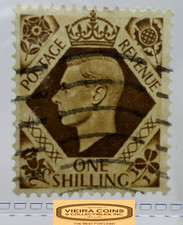 Great Britain King George VI One Shilling Stamp - #S42205NQ