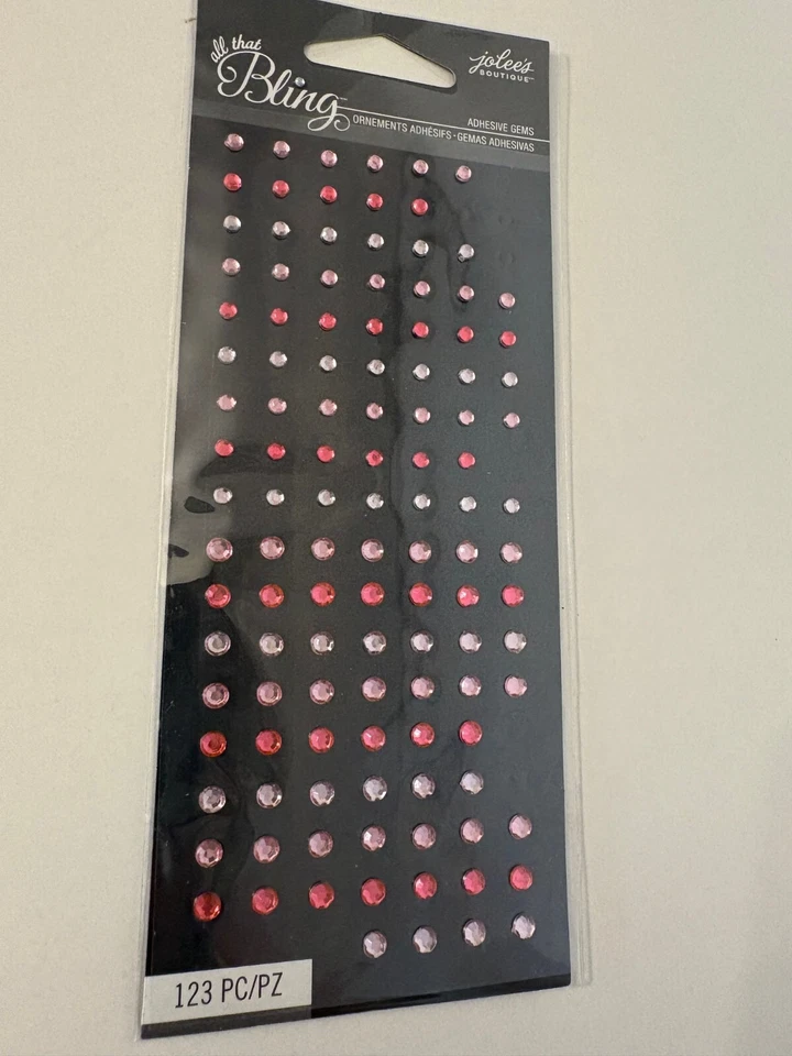 Paquete de 3 gemas adhesivas Jeweled Bling de Jolee's Boutique - ¡Bling rosa y azul! Foto 4 de 4