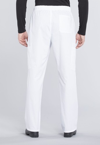 Cherokee Workwear Scrubs Men tapered Leg Drawstring Cargo Pant WW190 WHT White - 第 2/5 張圖片