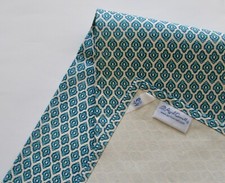 April Cornell Turquoise Tile Cotton Table Run...