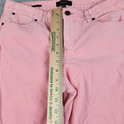 Talbots Pants Women's 8 31x30 Corduroy Flare Bootcut Pink Y2K Stretch Mid Rise - Picture 5 of 10
