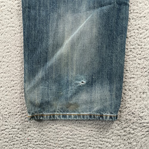 Vintage Azzure Jeans Mens 42x34 Y2K Baggy Loose Skater Distressed Whiskers - Picture 17 of 18