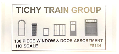 HO Scale Tichy Train Group 8134 Window/Door Assortment II - pkg (130)