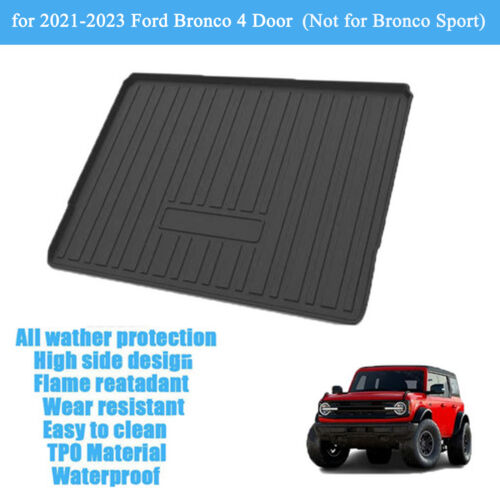 Trunk Cargo Mat Liner for 2021-2023 Ford Bronco 4 Door All Weather Waterproof - Picture 1 of 16