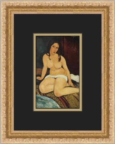 Amedeo Modigliani siedzący akt niestandardowy nadruk w ramce  - Zdjęcie 1 z 2