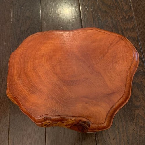 Japanese Root Carved Wood Stand – 25.5cm Bonsai Ikebana Tea Display Base - Picture 4 of 7