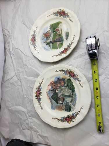 Par de platos de porcelana franceses vintage - Imagen 11 de 11