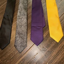 4  Tie Ties Lot 3in Wide Multi Colors Izod, Bergamo New York Saddlebred