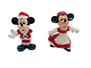 Applause Vintage 70s Disney Dancing Candle Holders Mickey Minnie Christmas W/Box