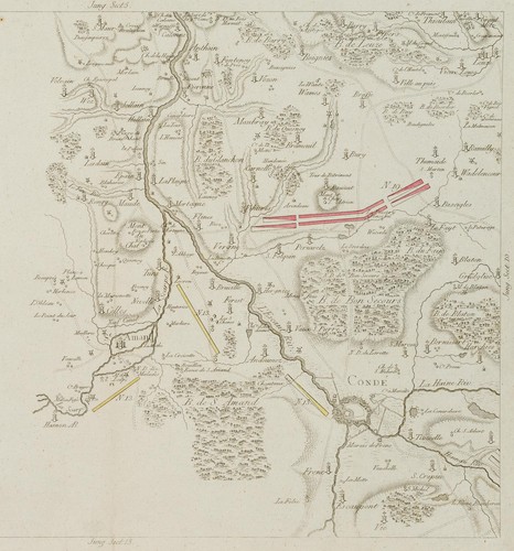 Gegend in Belgien, Condé u. Maubray, KSt. Gegenständlich Unbekannt (18.Jhd)