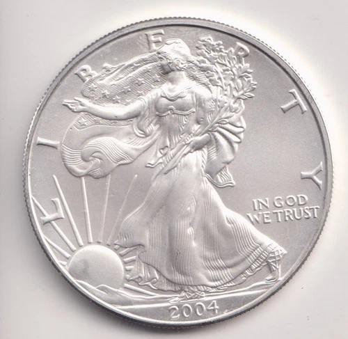 2004 WALKING LIBERTY AMERICAN EAGLE .999 FINE SILVER DOLLAR COIN 1oz. $1 USA