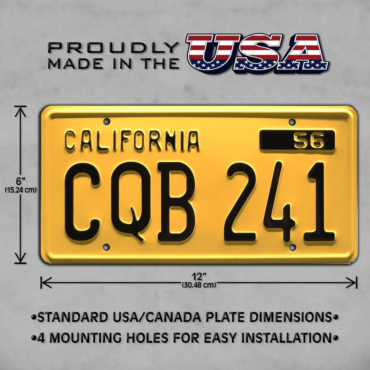 Christine | CQB 241 | Vanity Plate, Stamped Aluminum, Metal