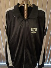 VTG Title Boxing Warm-Up Suit BLACK w/WHITE Men's Size L Mint NEW  Gift
