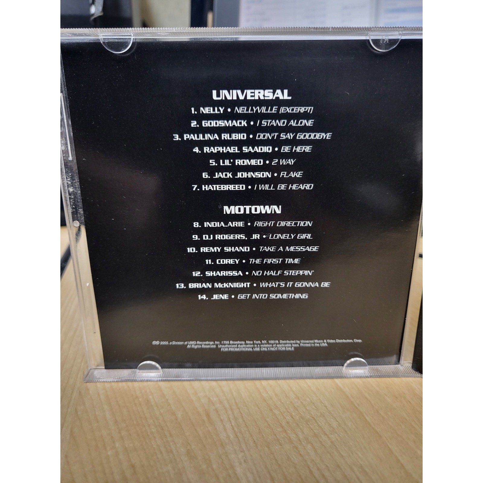Universal Records Vivendi Motown Executive Meetings 2002 RARE Music Sampler CD