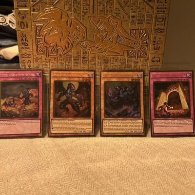 Yugioh BRENNENDEN ABGRUNDS PGL3 GOLD RARE Karten Set 