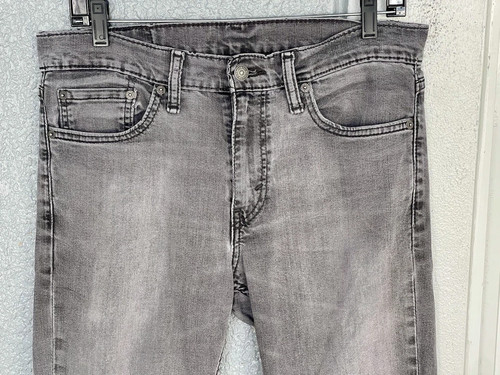 Levis Jeans Unisex 30x32 Black 511 Faded Slim Straight Leg Mid Rise Cotton Denim - Picture 5 of 9