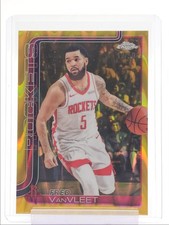 FRED VANVLEET 2025-26 TOPPS CHROME GOLD RAYWAVE REFRACTOR ROCKETS /50 Q6846