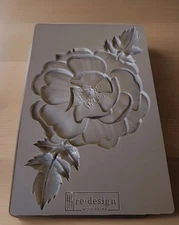 Redesign with Prima 2018 RETIRED Mould Mold "In Bloom" Craft Art Resin Clay RARE