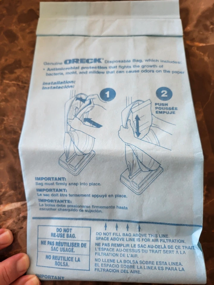 23 Oreck XL Vacuum Bags PK800025 OPEN BOX 23 of 25 - Image 3 of 4