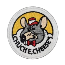 Vintage Style Chuck E. Cheese's Embroidered Iron On Patch