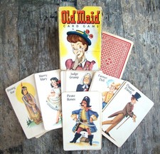 Old Maid Card Game Whitman 3009 Playing Cards w Instructions Pirate Indian