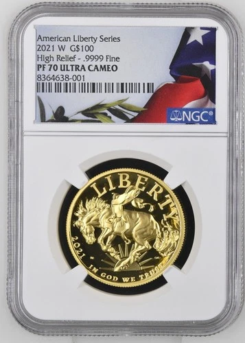 2021-W $100 High Relief American Liberty 1oz Proof Gold NGC PF-70 Ultra Cameo
