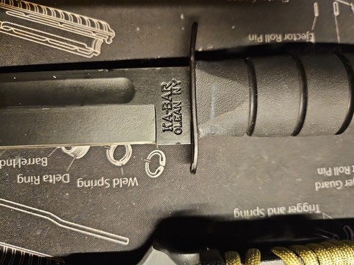 KA-BAR USA Fixed Blade Combat Fighting Knife 1211 Black kydex Sheath KaBar (L2 - Picture 6 of 21