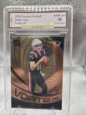 2024 Donruss Football Drake Maye Vortex RC #VOr-DMA GEM 10