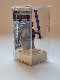 Lego Mace Windu 7868 8019 The Clone Wars Star Wars Minifigure W/ Display 