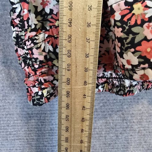 Commonry Top Blouse Womens Size 18 Ditsy Floral Print Cropped Puff Sleeve - Picture 6 of 10
