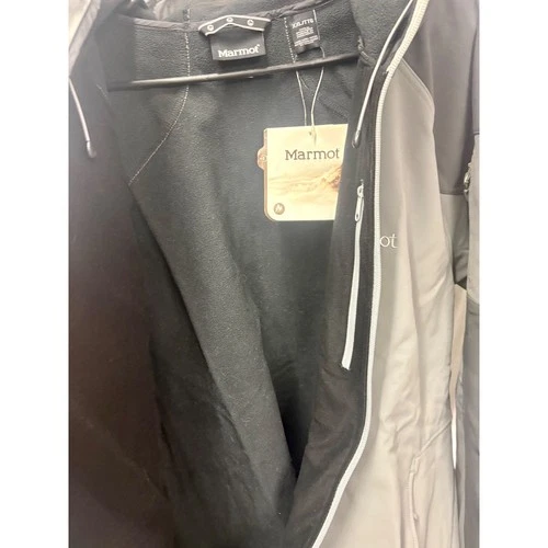Marmot Super Gravity Jacket Mens XXL Gray Black Softshell Hooded NEW image 5