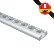 8PK Aluminum 6' L-Track Trailer Tie Down Rail for Trailer - 2,225 lbs BS, Silver