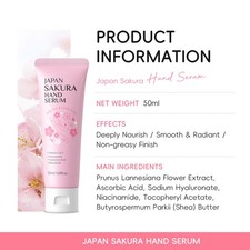1PCS Hand Serum Hand Care 50ml Alcohol-Free Sakura Scented Deeply Nourish