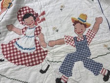 Vintage Paragon Crib Quilt 01096 Completed Nursery Blanket