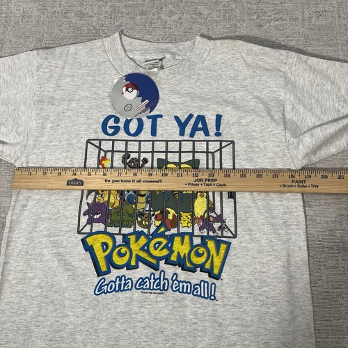 Vintage 1999 Nintendo Pokemon Deadstock GOT YA! Shirt Kinder Jugend Größe L Neu mit Etikett - Bild 10 von 15