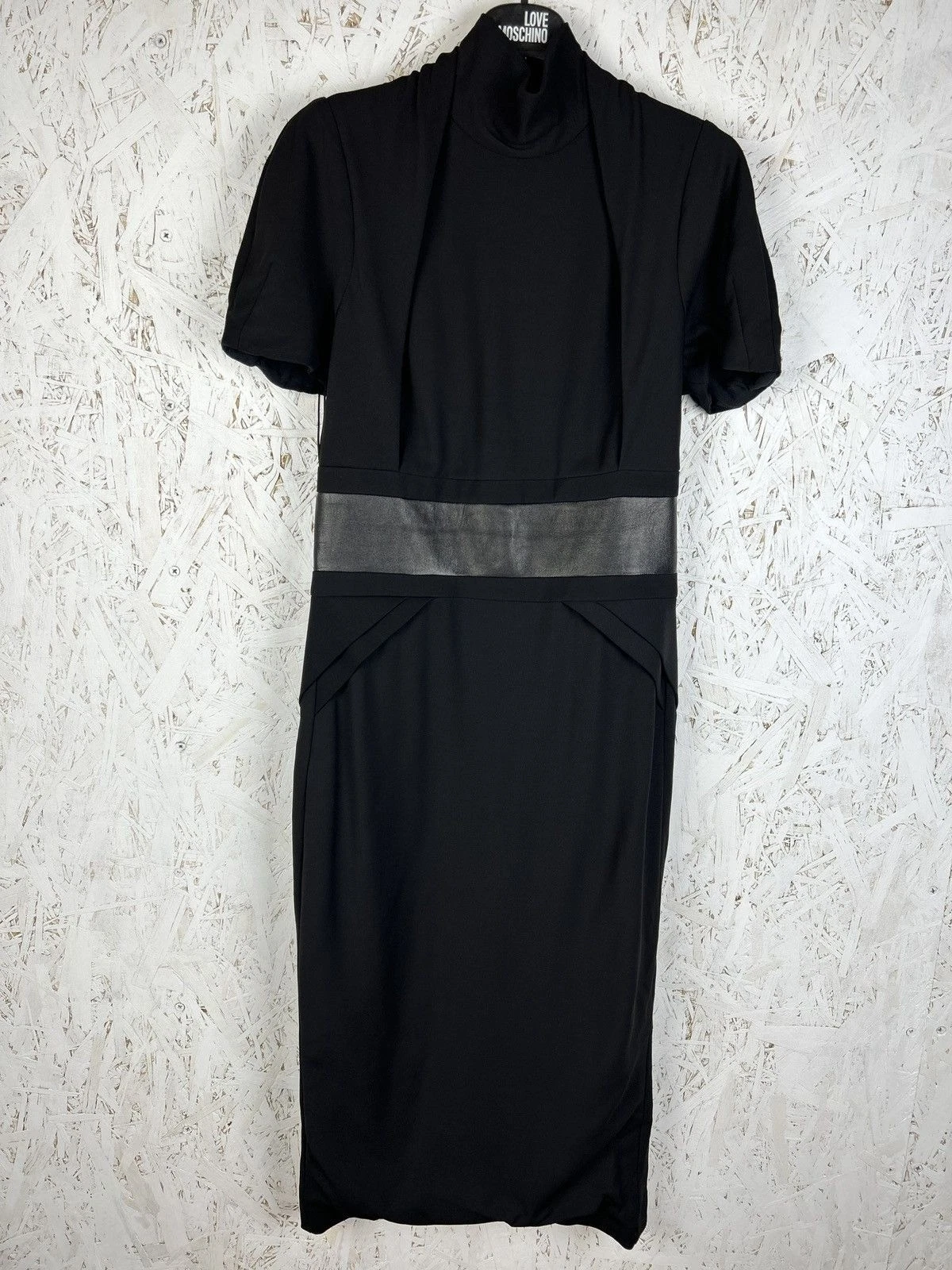 Splendido abito midi Gucci parte in pelle fodera in seta taglia 42