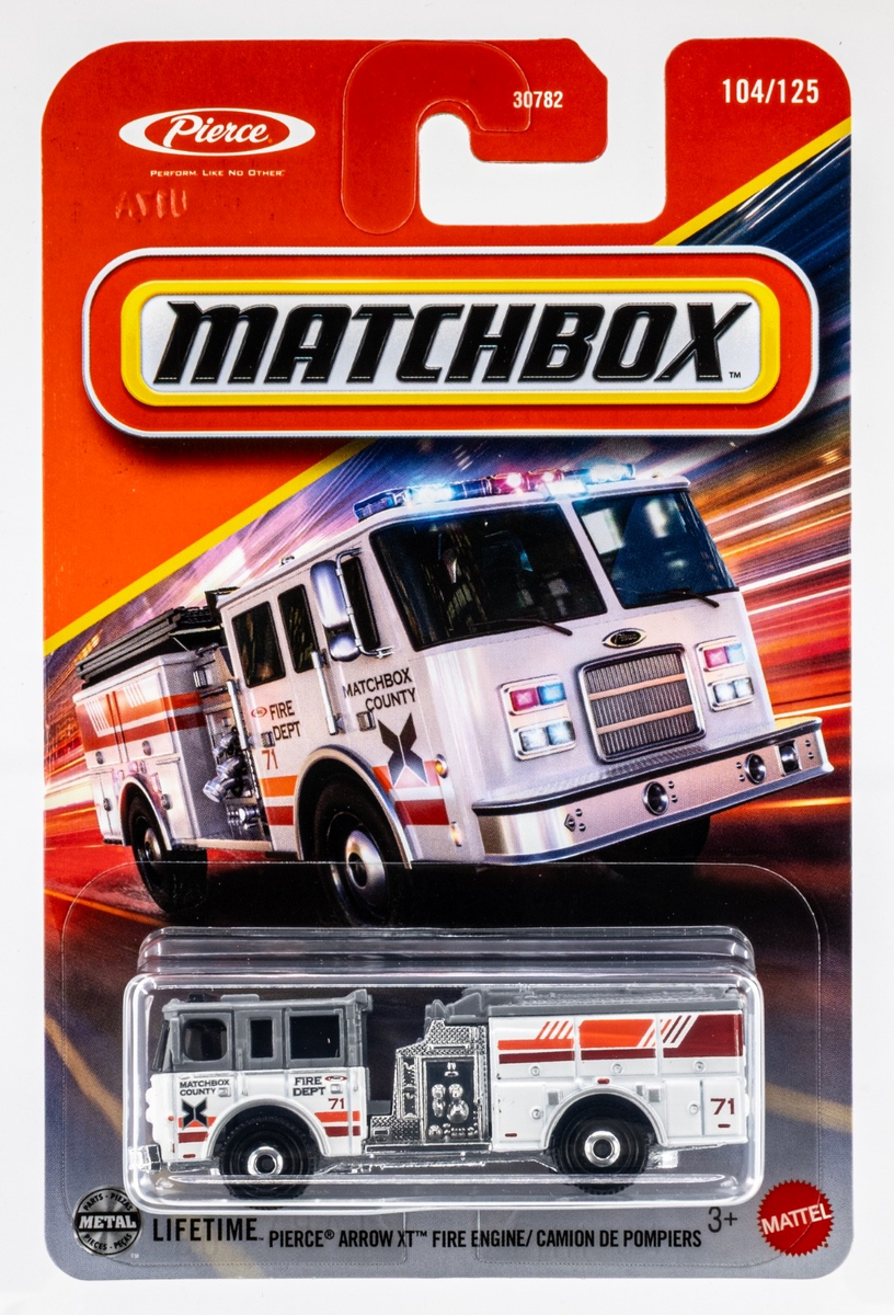 2025 Matchbox #104 Pierce® Arrow XT™ Fire Engine WHITE | MATCHBOX