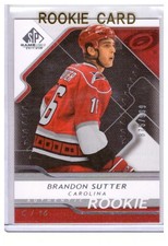 Brandon Sutter 2008-09 SP Game Used Ed. Rookie Card #135 /999