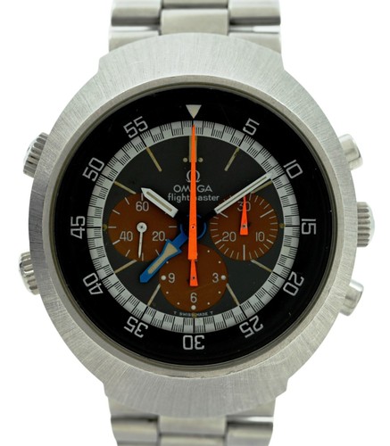 Omega 43mm Flightmaster Chronograph Mechanical SS Cal. 911 Wat...