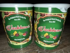 Washburns ~ Filled Hard Candy Christmas 2-Cans 15.5 oz. ~ Expires 03/25/2028