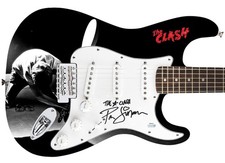 The Clash Paul Simonon Signed Fender 1/1 Custom Graphics Photo Guitar ACOA