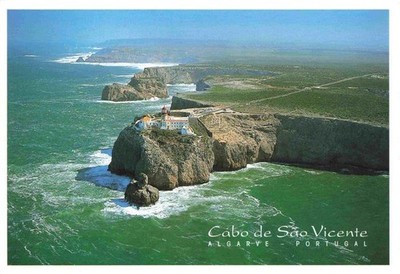 Cabo de Sao Vicente Kap Vincent Algarve PT Fliegeraufnahme